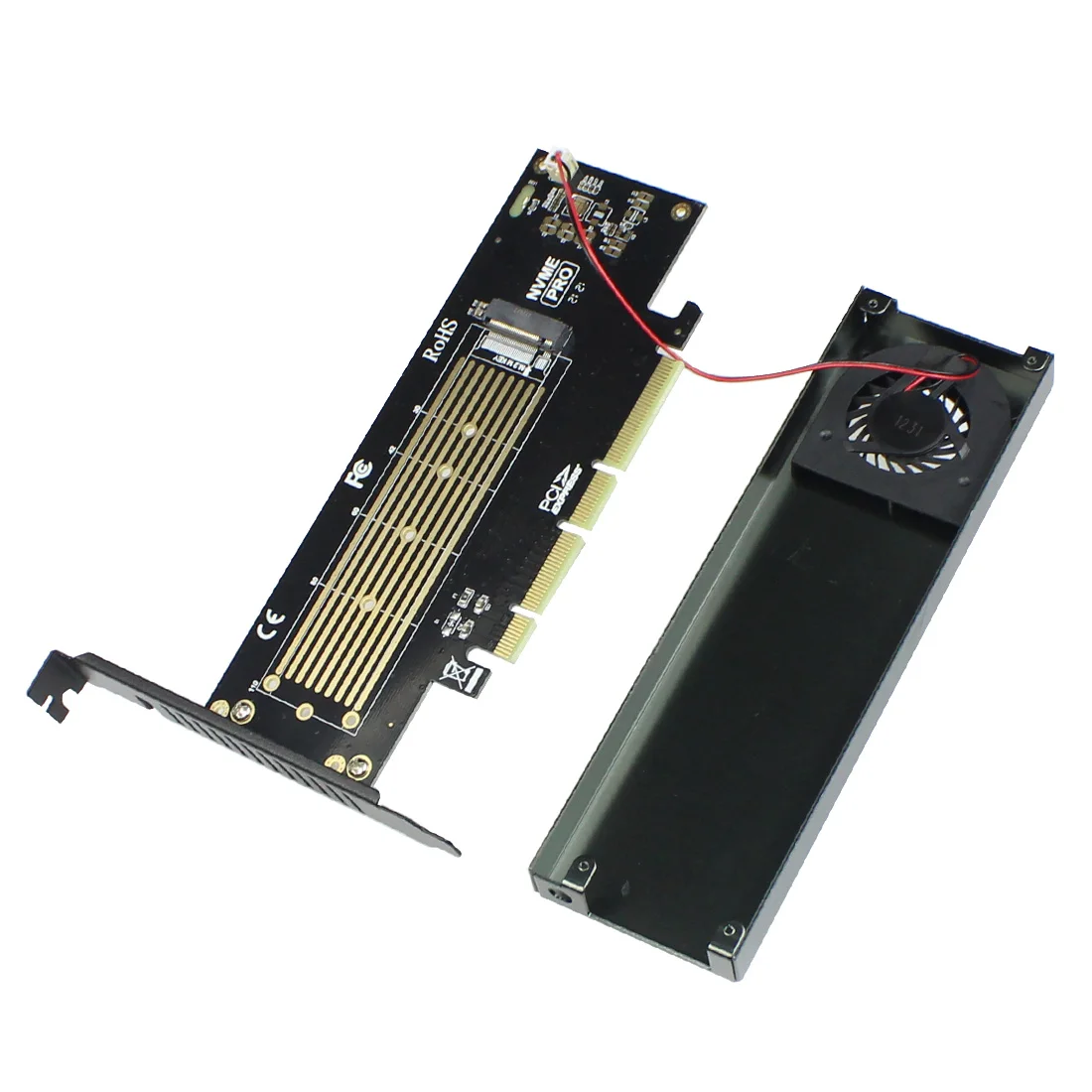 JEYI SK8-NEW เพิ่มการ์ด M.2การ์ดอะแดปเตอร์ PCIE3.0 Built-In Turbo พัดลมสำหรับ NVME 2230-22110ขนาด GEN3 M.3