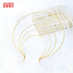 AINAMEISI 4 colors New Unique Big Hairbands Hair Accessories Simple 4 Layer Metal Crown Bridal Tiaras Fashion Party Hair Jewelry