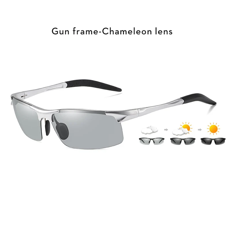 COOLPANDAS Aluminium Meekleurende Gepolariseerde Zonnebril Mannen Anti-Glare Rijden Bril Chameleon Goggles UV400 gafas de sol hombre