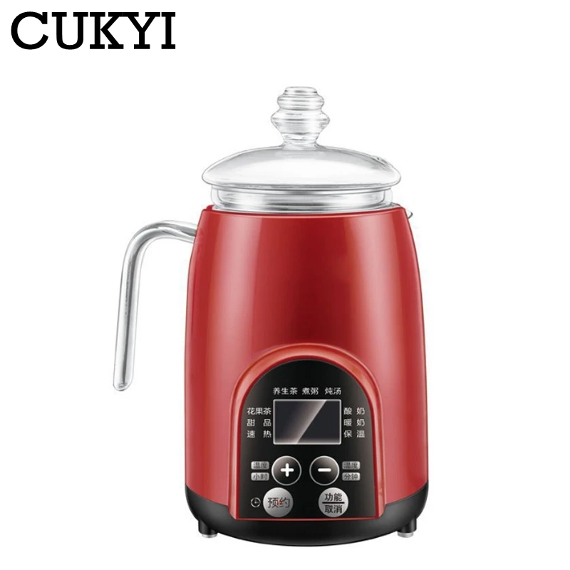 

CUKYI Portable Electric Cooker Stew Pot Office Electric Heating Cup 220V 0.5L Mini Glass Yogurt Maker Herbal Heating 24H Timed