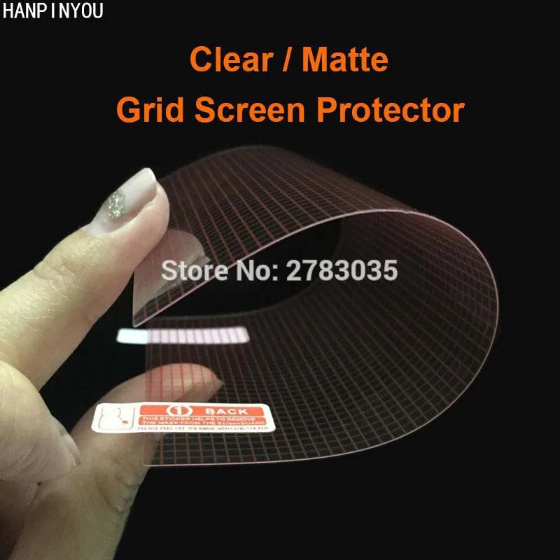 5 6 7 8 Inch Universal Clear Glossy / Anti-Glare Matte DIY Grid Screen Protector Protective Film Guard for Phone GPS Camera