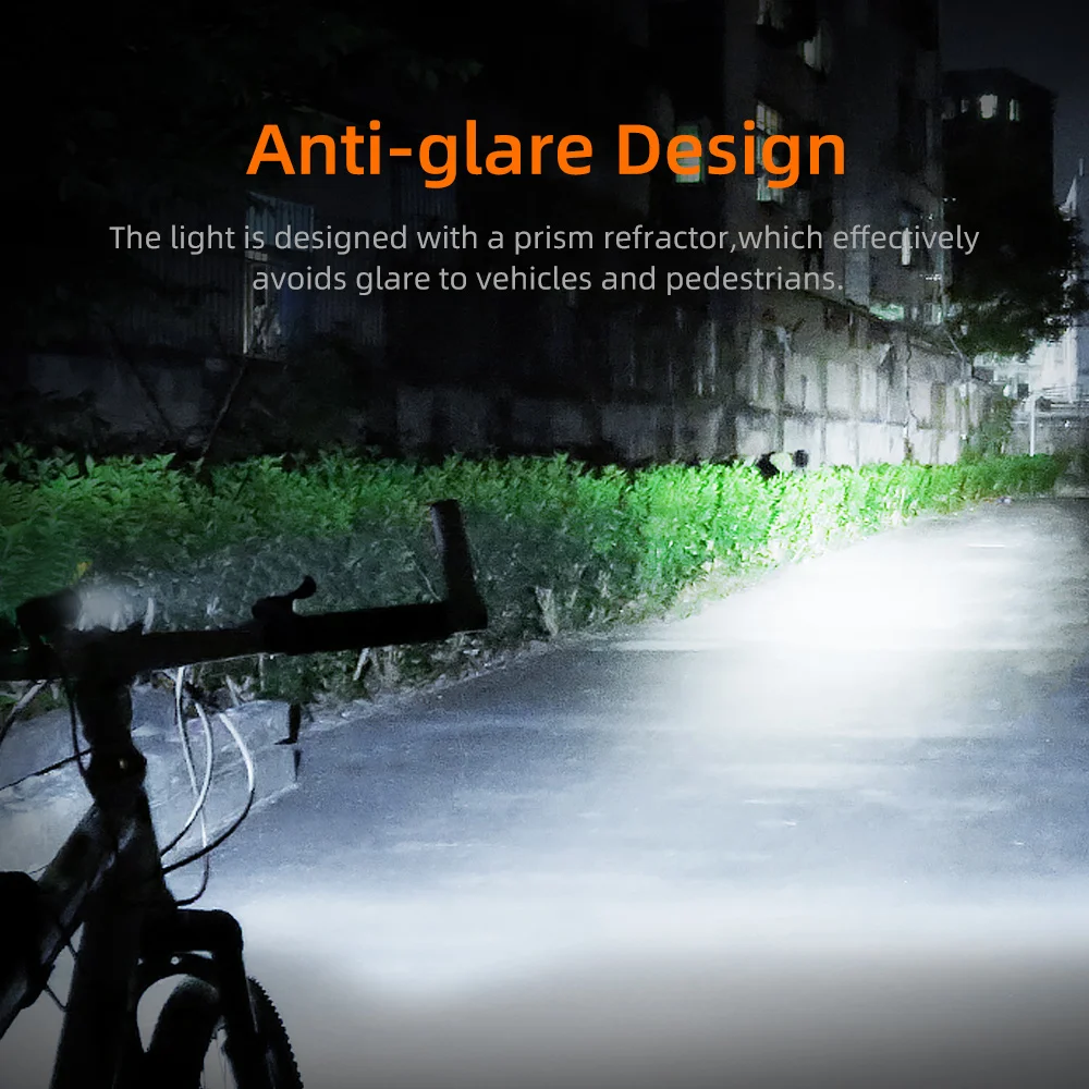 Superfire bl12 lâmpada dupla 10w * 2 conjunto de luz dianteira da bicicleta recarregável usb 4800mah led farol lâmpada ciclismo para bicicleta