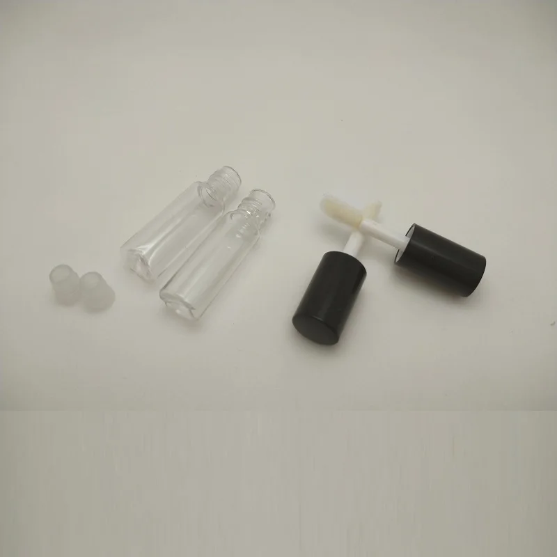 10 pcs 50pcs 100pcs  Empty Lip Gloss Tubes Black Clear Mini 1.2 ML Cosmetic Container Sample DIY Lip Gloss Lipgloss Container