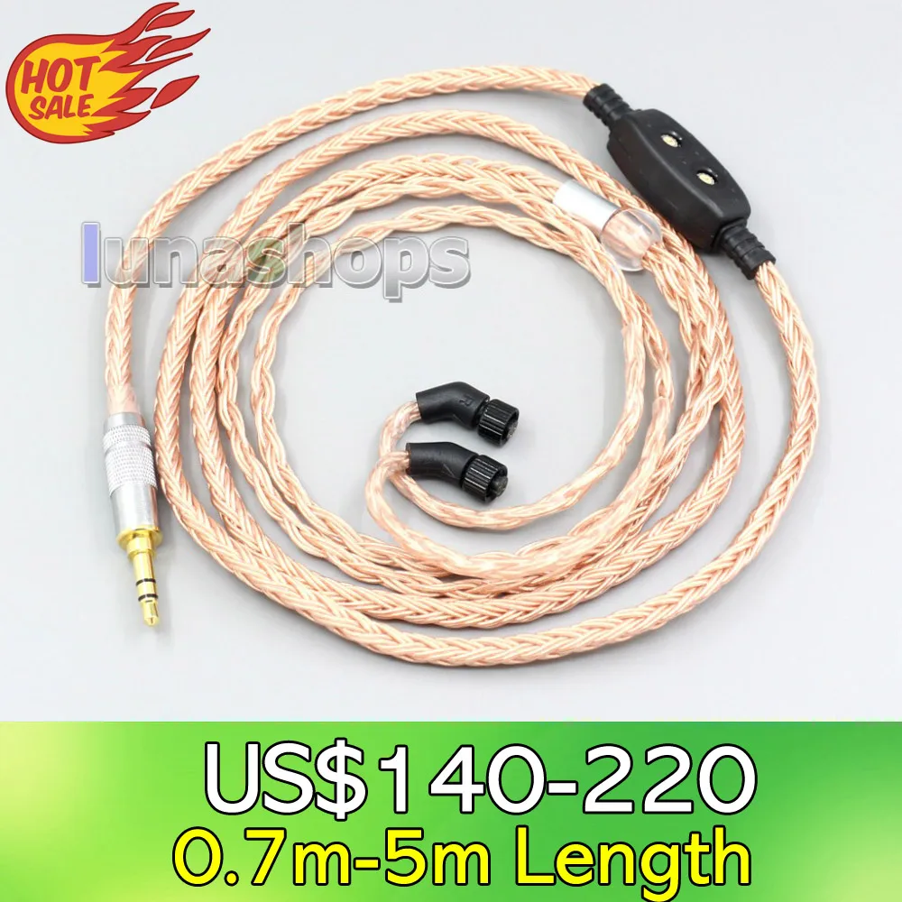 

LN006726 2.5mm 3.5mm XLR Balanced 16 Core 99% 7N OCC Earphone Cable For AKR03 Roxxane JH Audio JH24 Layla Angie