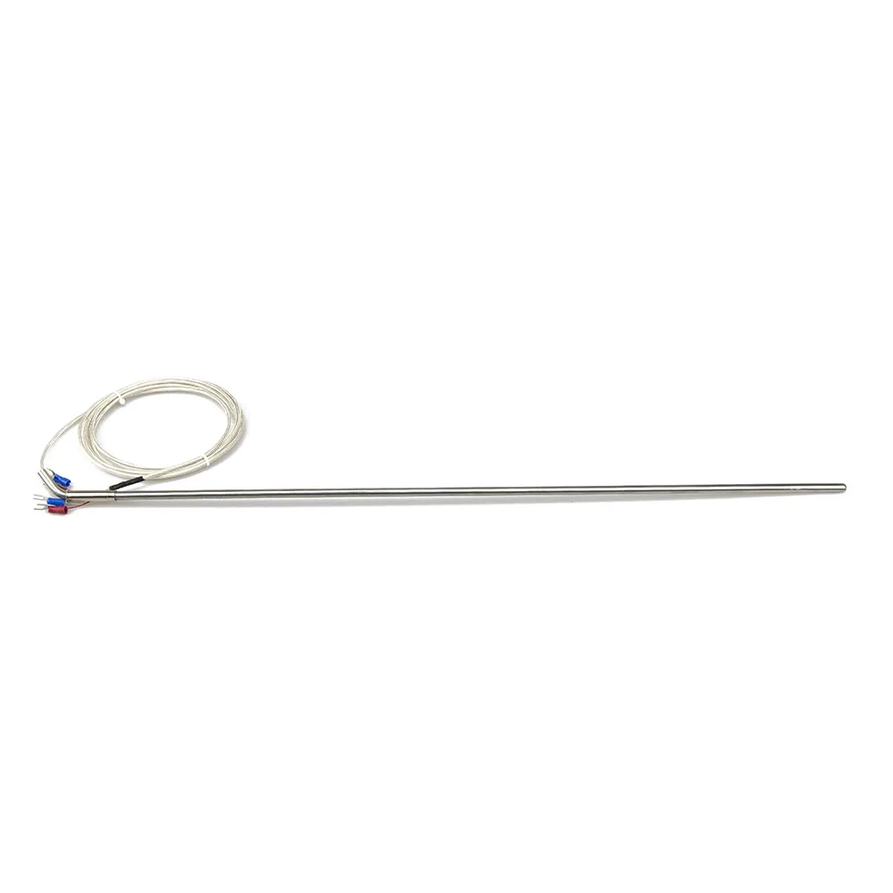 FTARP08 PT100 type 4 wires 2m FEP cable 500mm 316L stainless steel flexible probe sheathed RTD temperature sensor