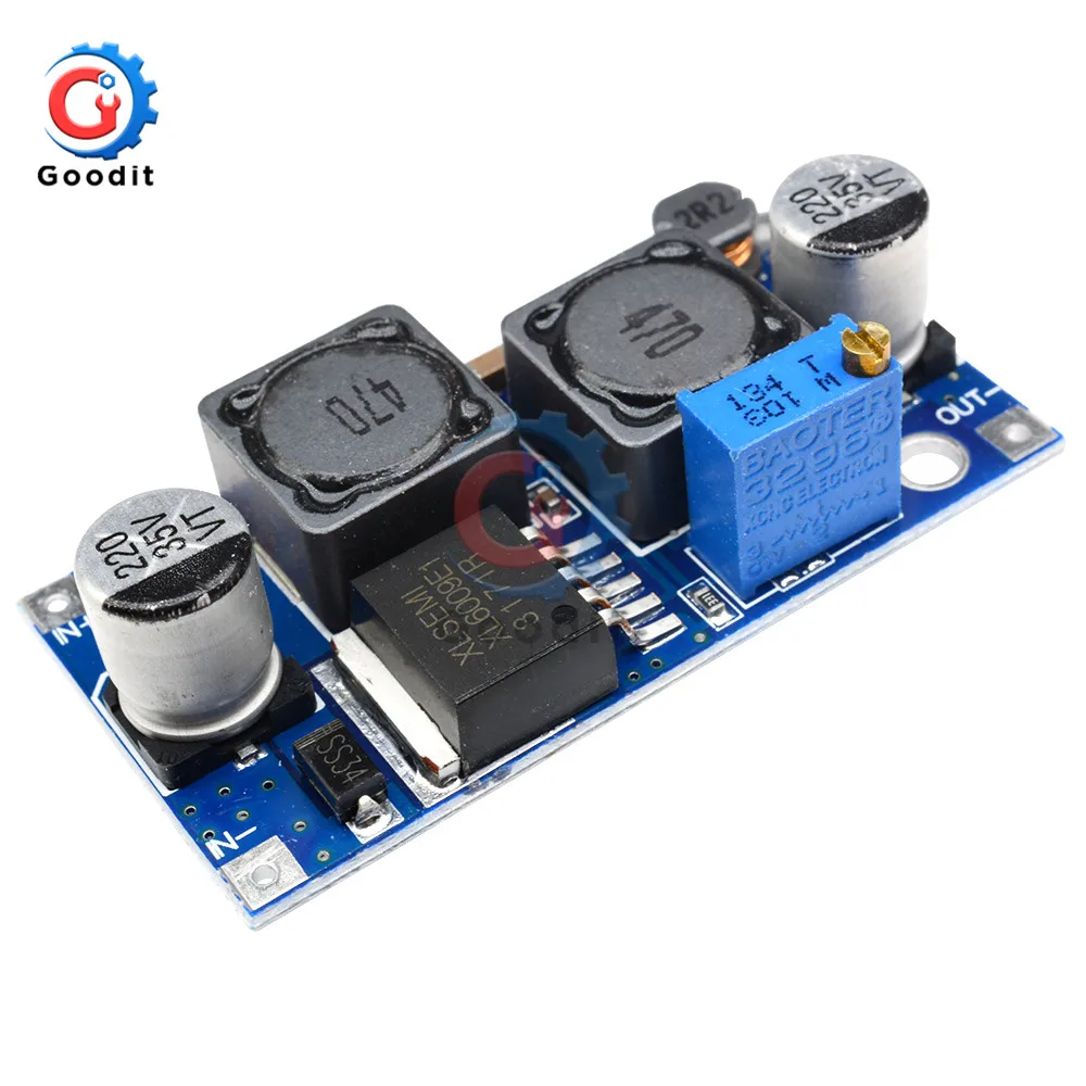 DC-DC Adjustable Step Up Down Converter XL6009 Power Supply Module 20W 5-32V to 1.2-35V Step-up Boost Buck Module