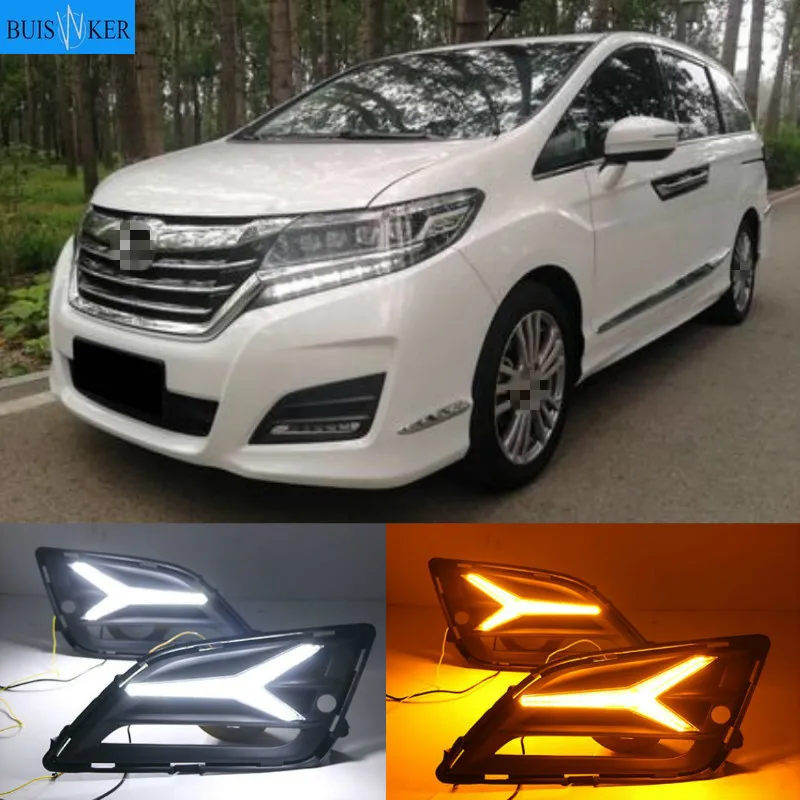 1set For honda elysion 2016~2019 daytime Light car accessories LED DRL headlamp for elysion fog light car headlight