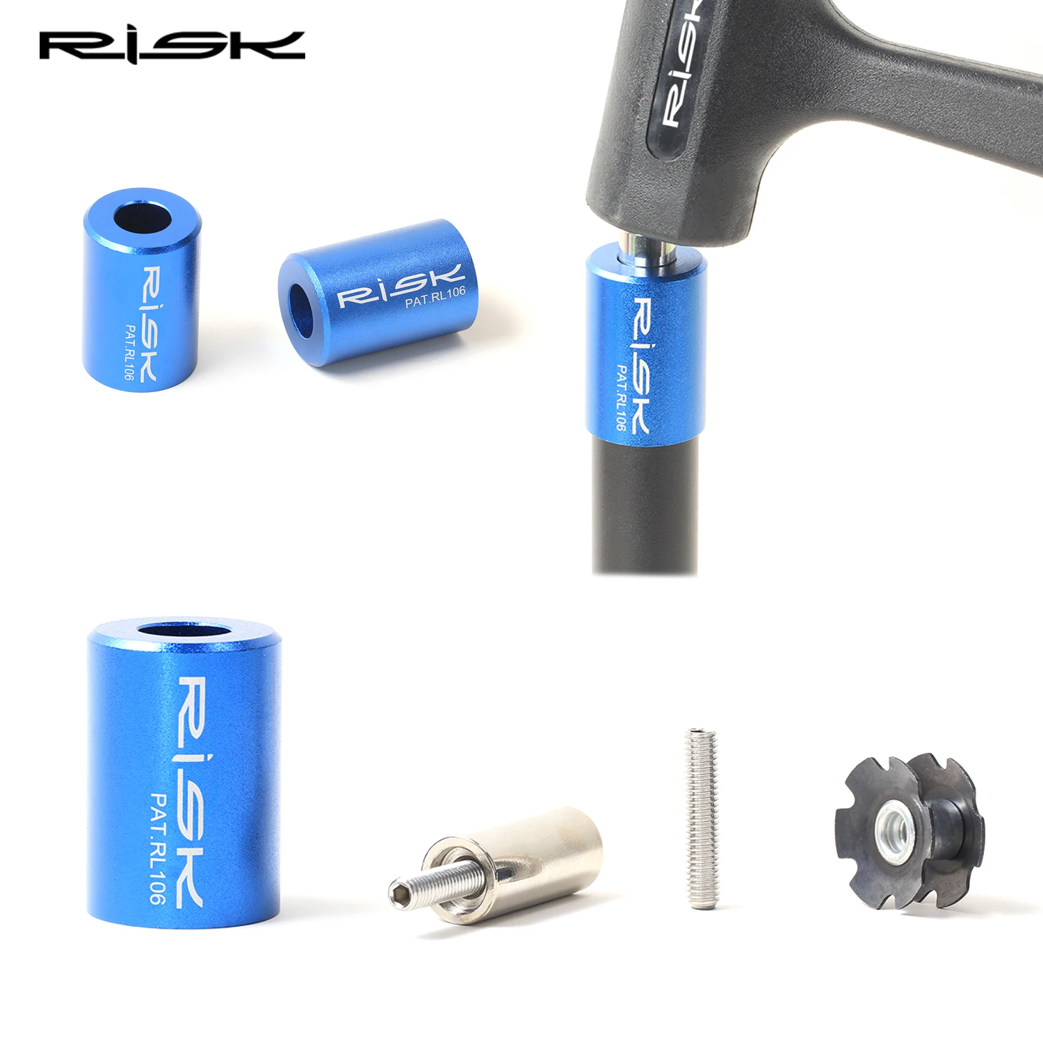 RISK RL106 Bicycle Bike Fork Star Nut Driver Tool Setting Installer with Free Spare Screw and Star Nut 28.6mm 1 1/8\