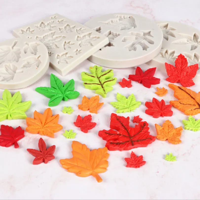 Maple Leaf Petals Silicone Fondant Mould Cake Decor Tools Chocolate Mold, Sugarcraft, Homemade Bakeware, Kitchen Accessories