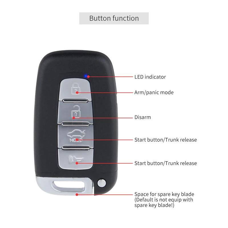 EASYGUARD keyless start stop fit for kia plug and play CAN BUS compatible remote car starter push start system pke car alarm