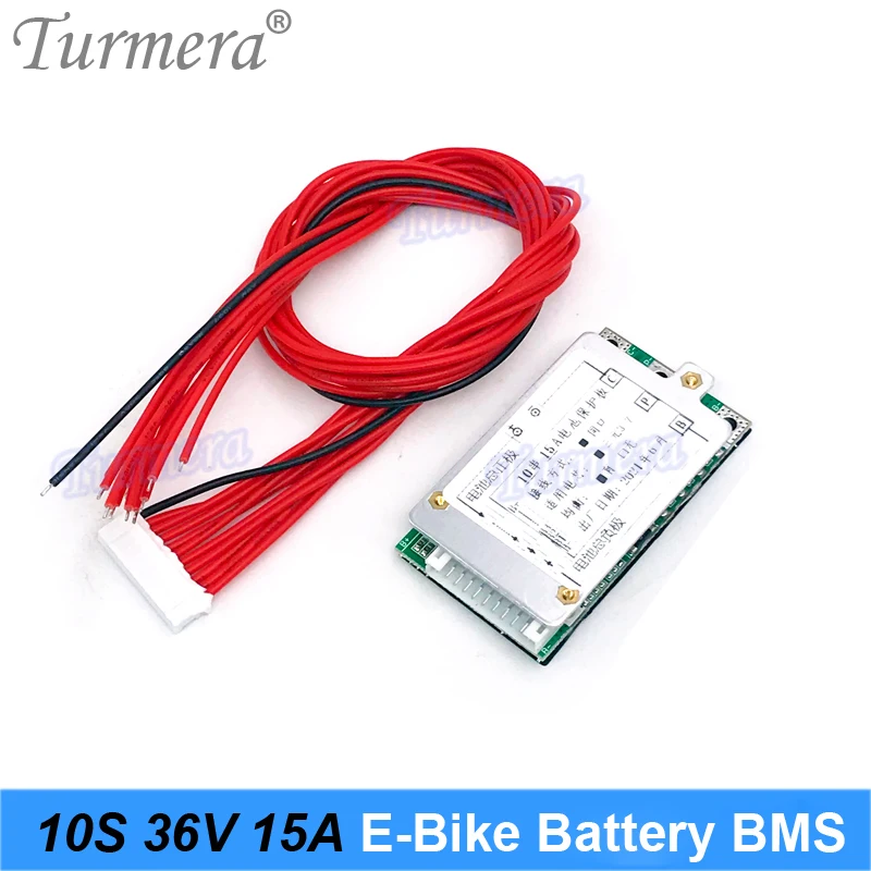 Turmera 10S 36 в 15 а BMS с защитной платой балансирующей литиевой батареи для электрического велосипеда 18650 21700 и аккумулятора для электроскутера 42 ...