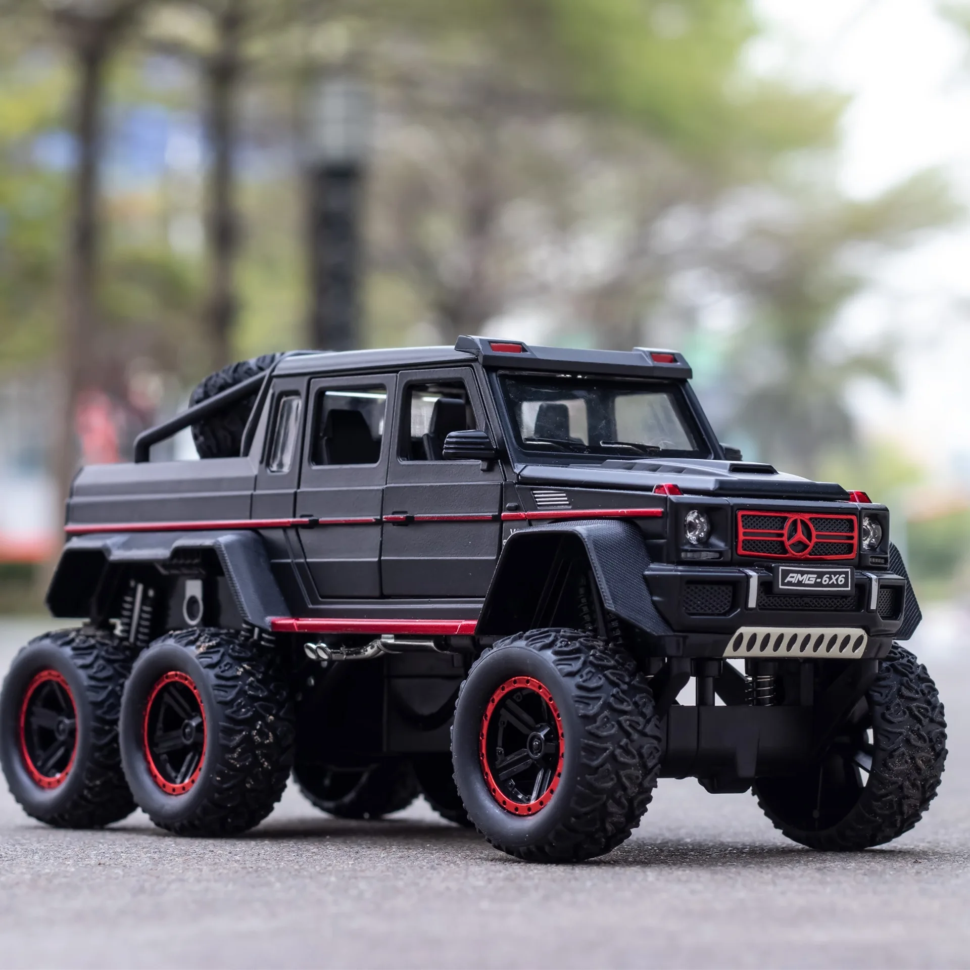 1:22 zabawkowy modelu samochodu symulacji AMG-6X6 G63 Diecast samochód samochodzik otwarte drzwi samochód z napędem Pull Back samochód zabawka kolekcja samochodzik dla dziecka prezenty