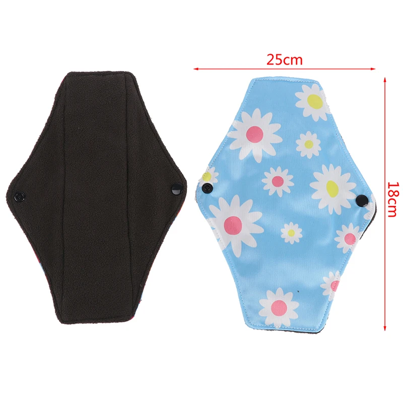 1PCS Bamboo Fiber Menstrual Pad Women Washable Reusable Sanitary Napkin Cotton Cloth Pads Feminine Hygiene Panty Liner Towel Pad