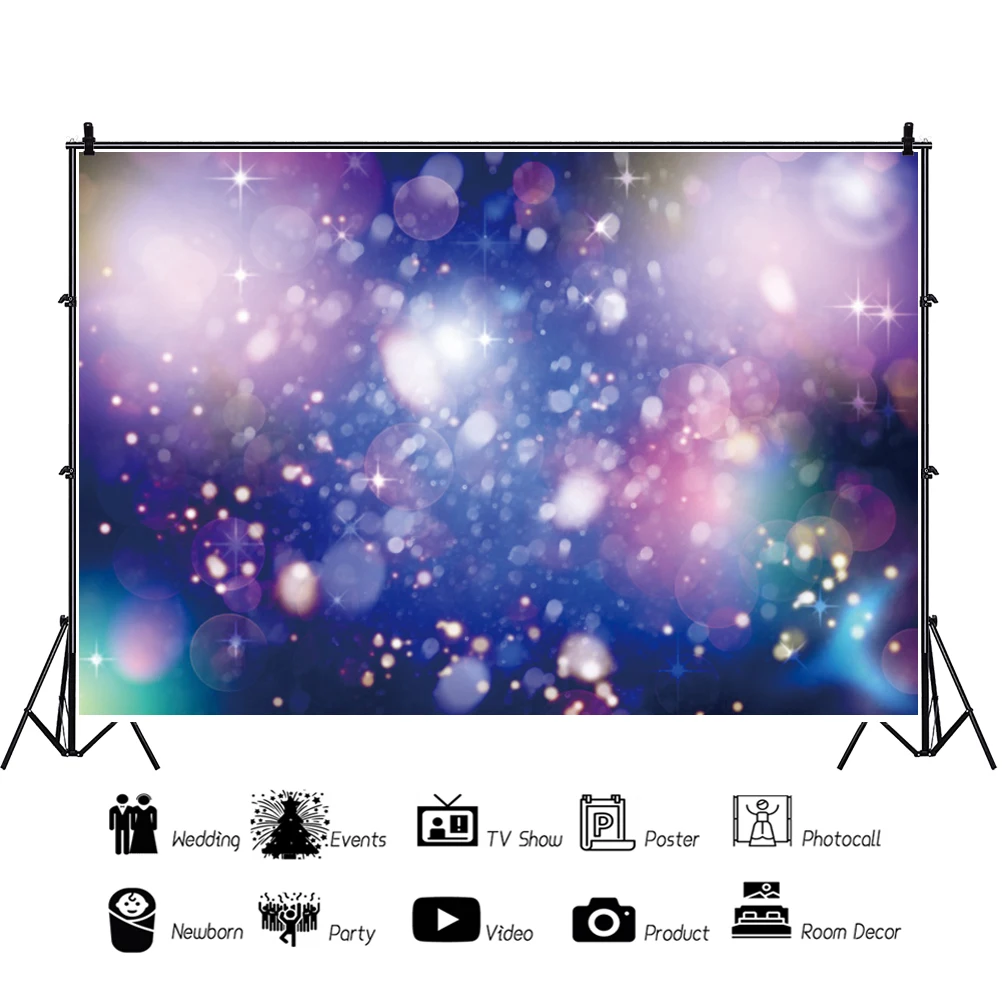 Yeele Dreamlike-다채로운 그라데이션 폴카 도트 라이트 보케 파티, 아기 사진 배경, 사진 스튜디오용 장식 배경