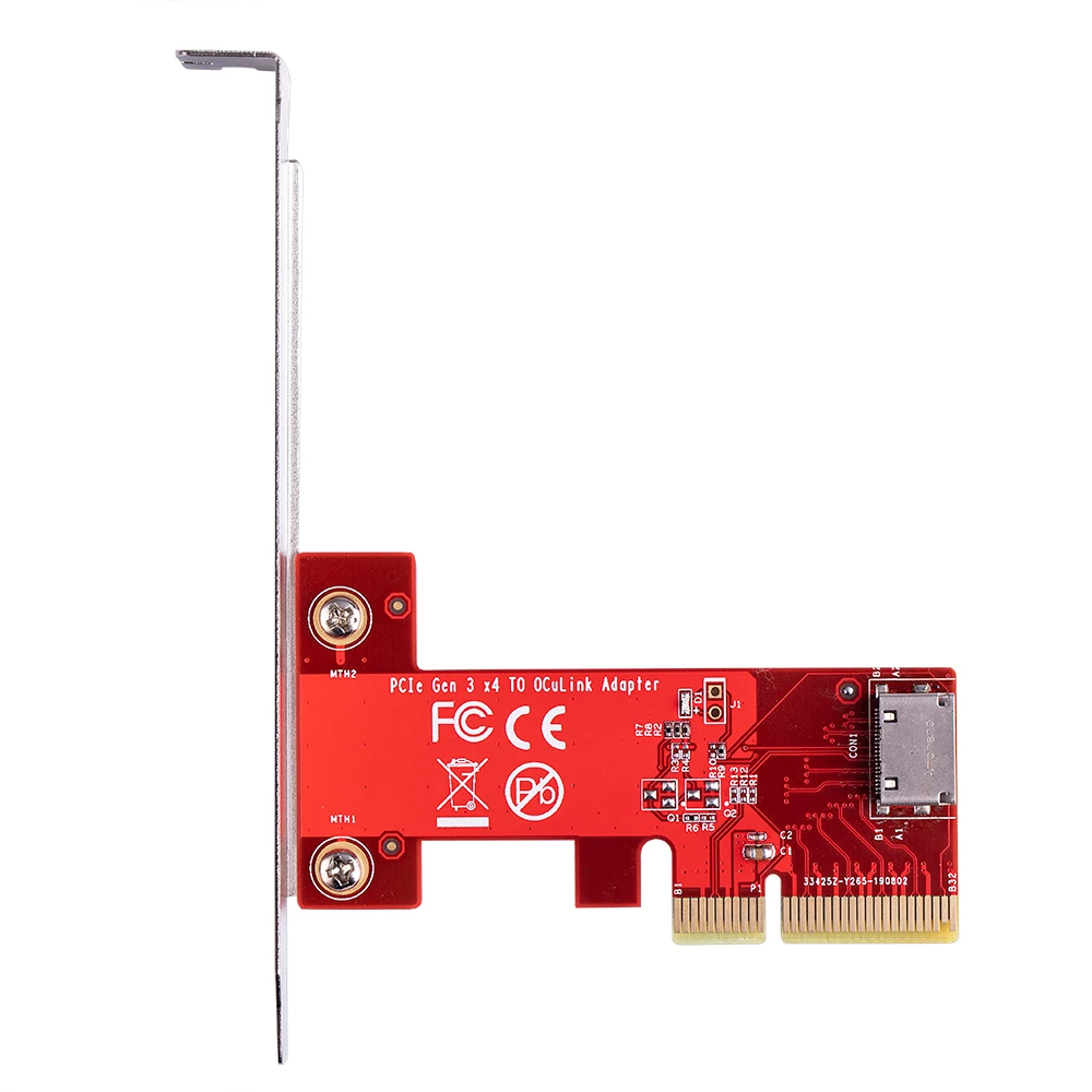 Imagem -02 - Adaptador Pcie Sff8612 x4 para Oculink Conversor Pcie Nvme Ssd Sff8612 para Pci-e 4x