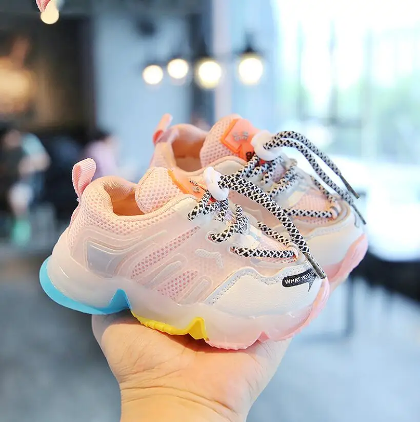 Baby Led Light Up Shoes Girls Breathable Glowing Sneakers Boys Anti-slippery Sneakers Children Luminous Casual Shoes