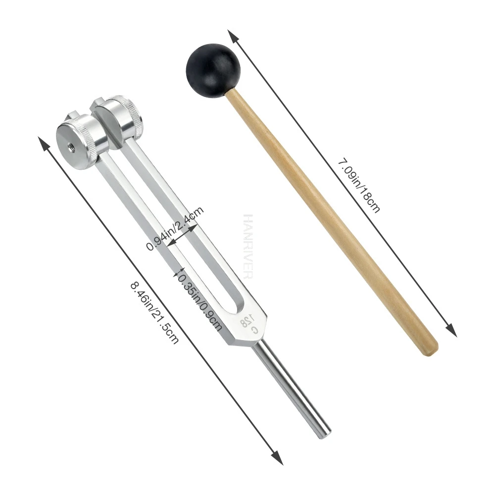 The aluminum alloy 128Hz plucking fork plucking ear tool plucking stun 128 large tuning fork jarring ear care