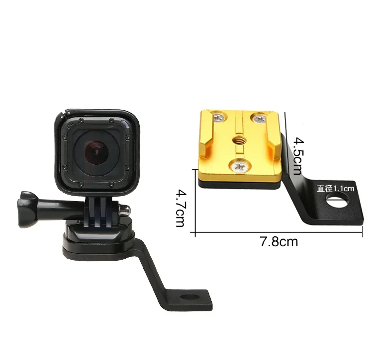 Motorcycle Rearview Mirror Aluminum Alloy Stent Fixed Bracket Holder for Gopro Hero 456789 Xiaomi Yi Mijia SJCAM SJ6/8 H9 Action