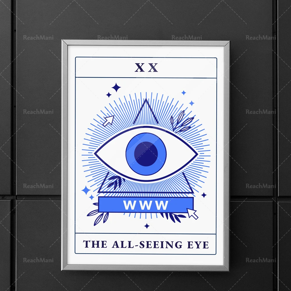 Tarot Parodie Affiche All-Seeing Eye Art Printing Home Wall Decoration Art Poster