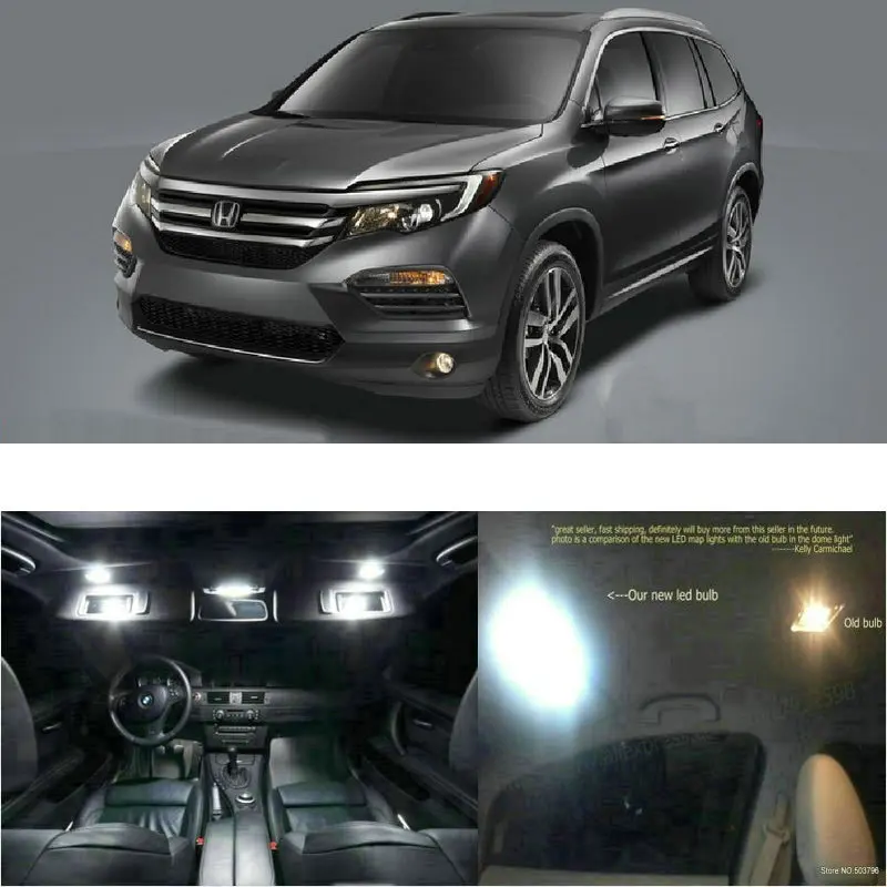 

Светодиодный ные светильники для салона автомобиля honda pilot 3rd room dome map, лампа для чтения ног и дверей без ошибок, 15 шт.