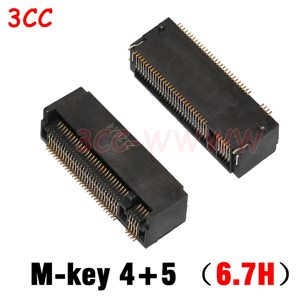 2pcs 67P Connector Adapter A-KEY 3+4 B-KEY 5+6 E KEY M KEY 4+5 NGFF Interface Socket 2.3H 3.2H 4.2H 4.8H 6.7H 8.5H M.2 SSD Slot