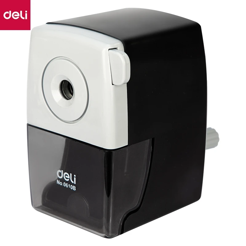 Deli 0620 full shell machine hand pencil sharpener Metal pencil sharpener school students pencil machine Large pencil sharpener