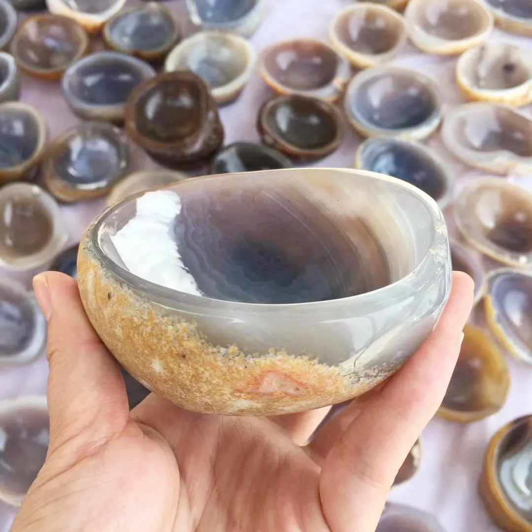 

1pcs Natural crystal agate bowl agate Ashtray crystal ashtray home decoration stones and minerals Healing crystals