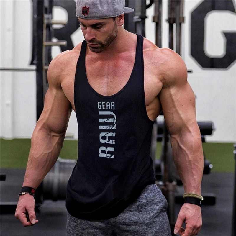 

2021 new mens cotton tank tops shirt gym fitness vest sleeveless male casual bodybuilding sports man Workout clothes clothing