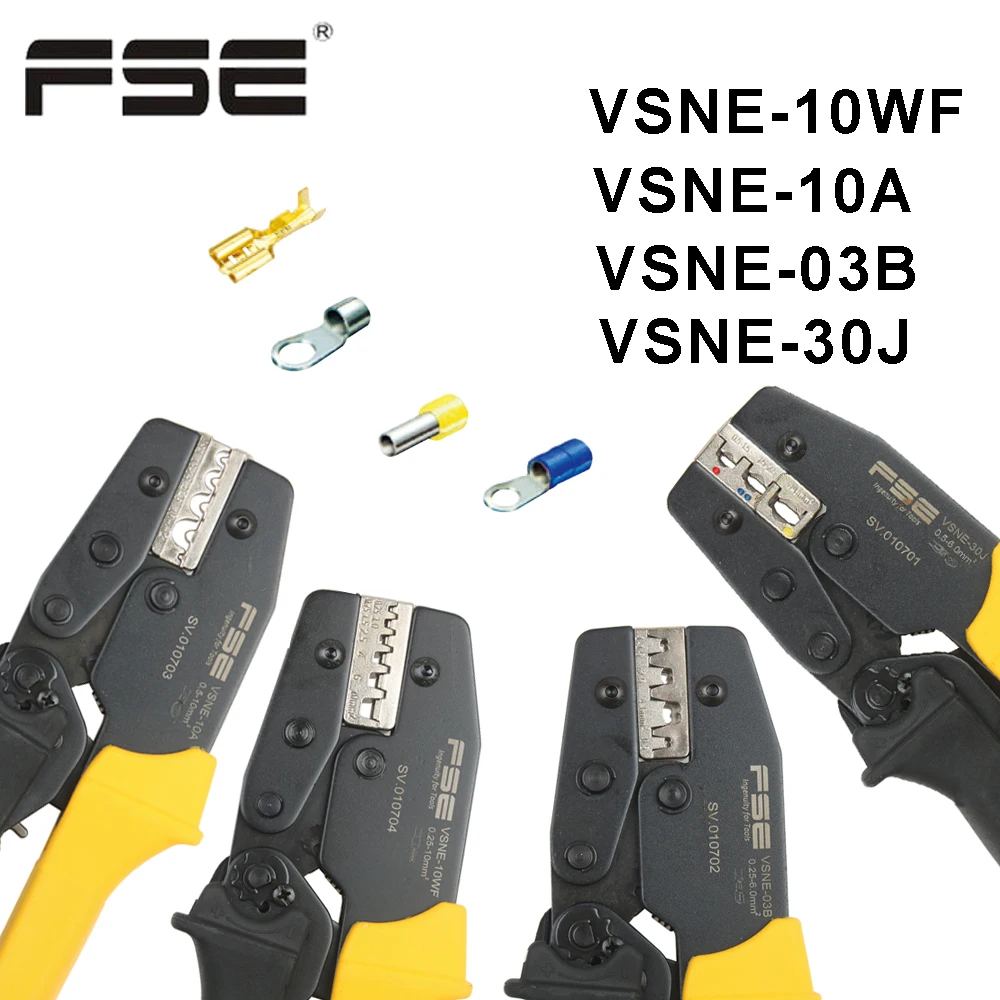 Insulated Terminals Crimping Tools Electrical Crimping Plier VSNE-30J VSNE-03B VSNE-10WF VSNE-10A 0.25-6mm² 0.5-10mm² Hand Tools