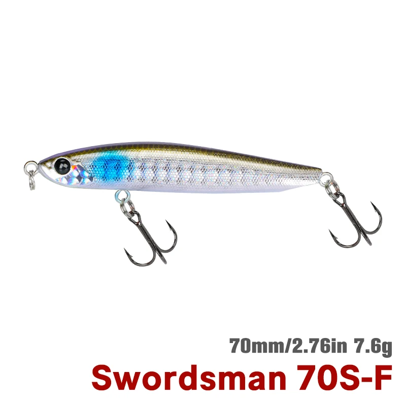TSURINOYA 70S Lange Casting Zinkende Lipless Vissen Lokken 70mm 7.6g SWORDSMAN Slanke Potlood Zinken Harde Aas Bass forel Jerkbait