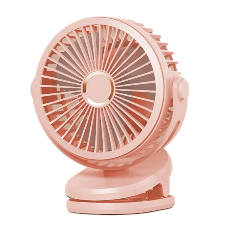 Grampo de 6 polegadas no ventilador de refrigeração portátil com 4 velocidades braçadeira resistente, 720 ° gire a energia de usb e a bateria operada para a mesa