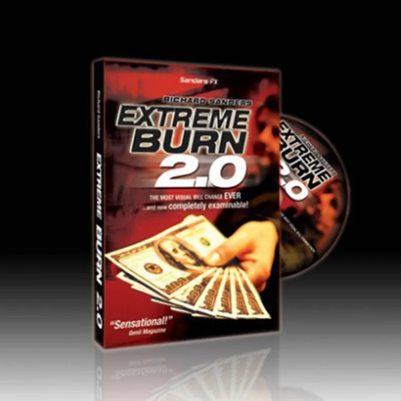 Extreme Burn 2.0 ( DVD + Gimmick) Magic Tricks Visual Bill Change Magia Magician Stage Street Illusions Props Mentalism Comedy