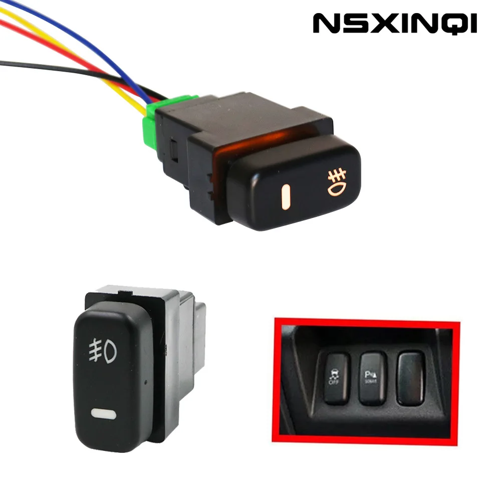 

New Arrival 12V Car LED Fog Light Push Rocker Switch On/Off For Mitsubishi Pajero Lancer ASX