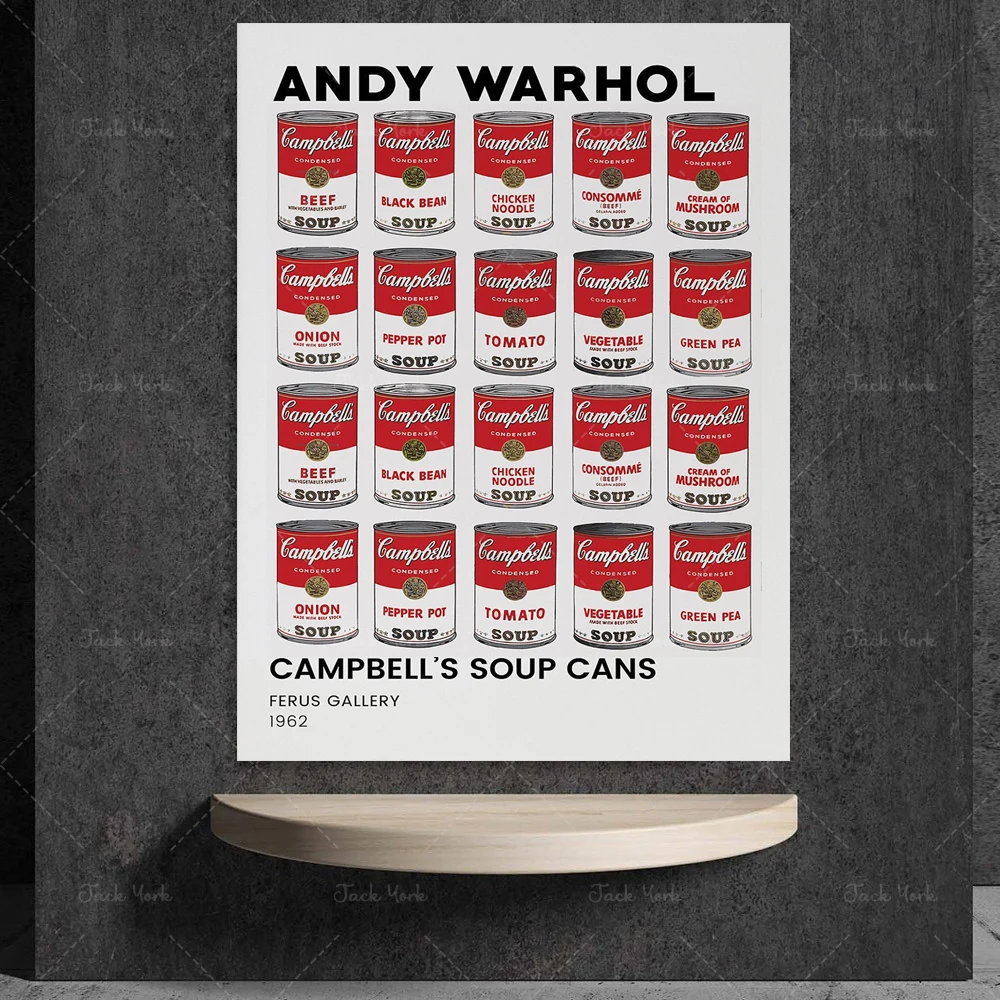 Andy Warhol, andy warhol print, andy warhol poster, andy warhol soup, Campbell's soup cans, warhol print, pop art,