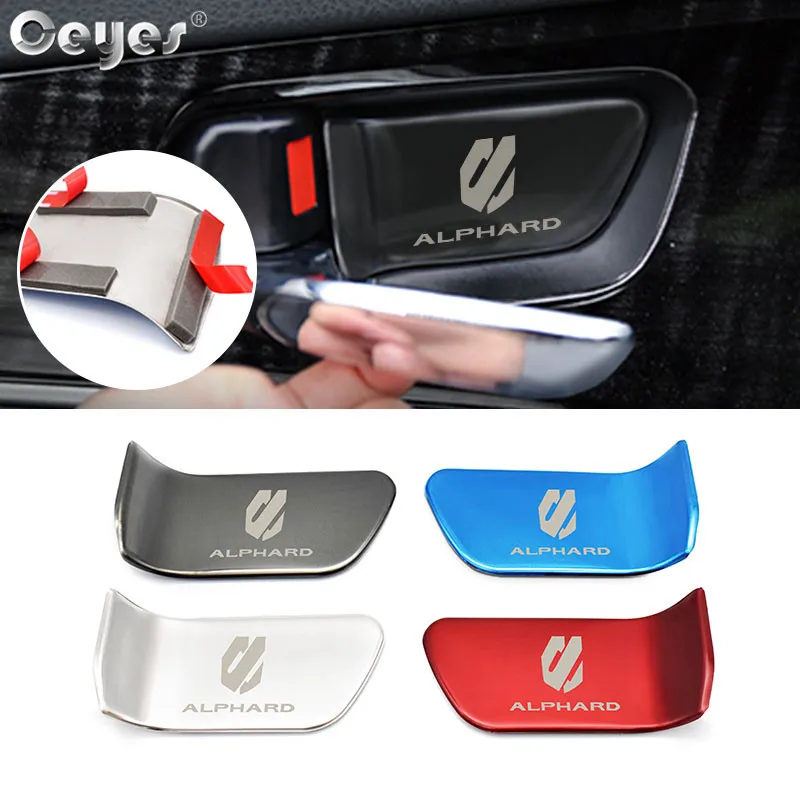 Ceyes Auto Interior Door Handle Wrist Bowl Trim Sticker Car Styling Accessories Case For Toyota Alphard Stainless Steel 2pcs/lot