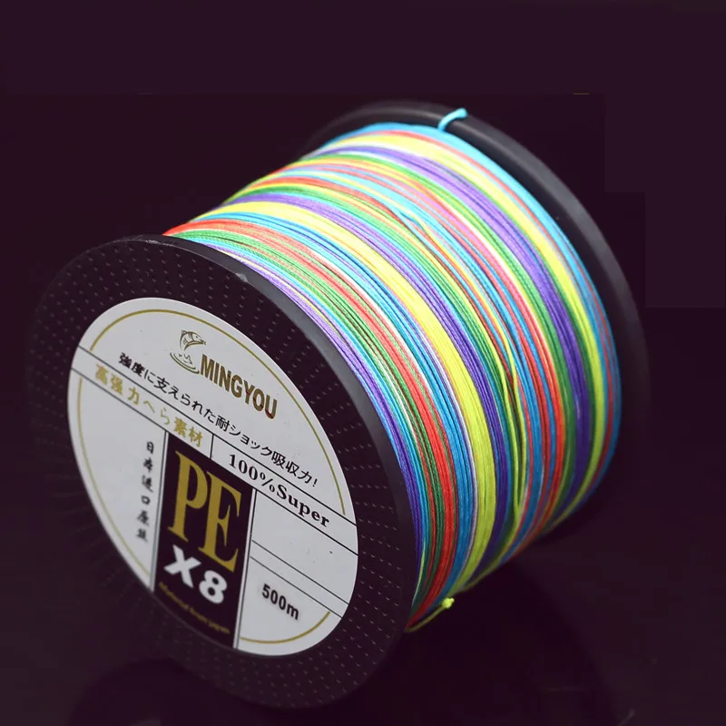 

4 Strands 8 Strands Braided PE Fishing Line Multifilament Distant Fishing Line Sea Wedkarstwo Line Pesca Accesorios Mar 500m