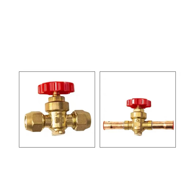 Diaphragm Split Valve Air Conditioning Cold Storage Refrigerationing Manual Valve Ccrew Solder Copper Pipe Straight Fittings