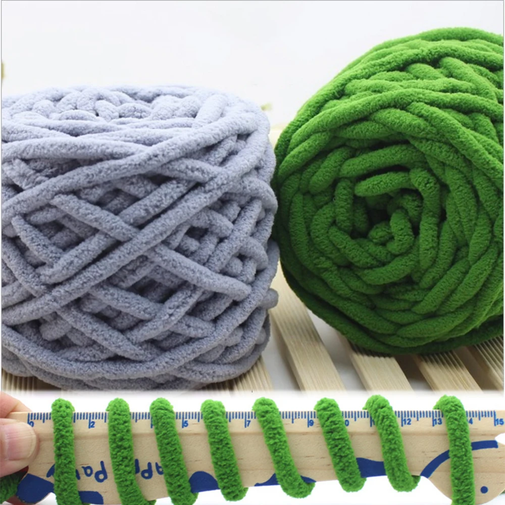 1 Ball Lce Line Blended Chenille Colorful Dye Scarf Hand-knitted Yarn For Knitted Scarf Slippers Hat Gloves 100g