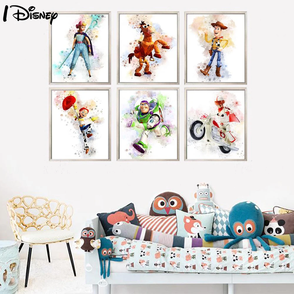 

DisneyToy Story Printable Art Woody Jessie Buzz Posters and Prints Canvas Painting Wall Art Picture For Living Room Home Decor