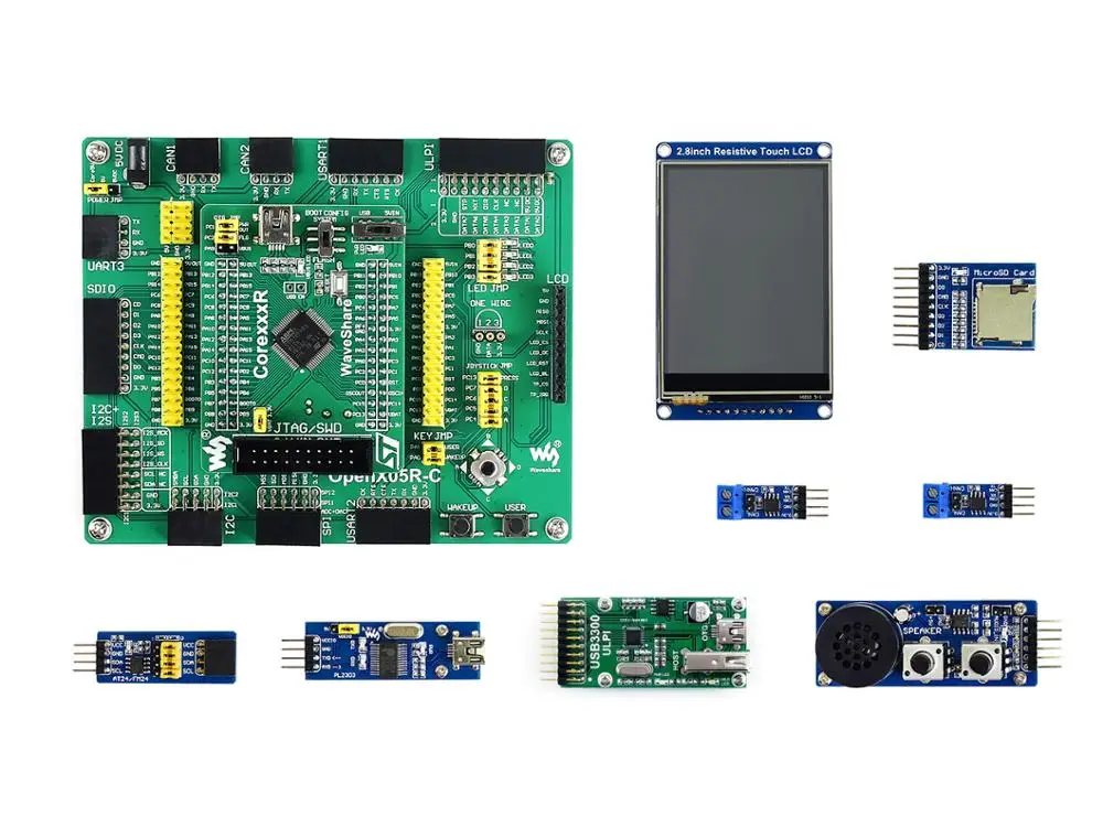 

STM32F405 STM32 ARM Cortex-M4 Development Board STM32F405RGT6 + 8 Accessory Modules Kits = Open405R-C Package A