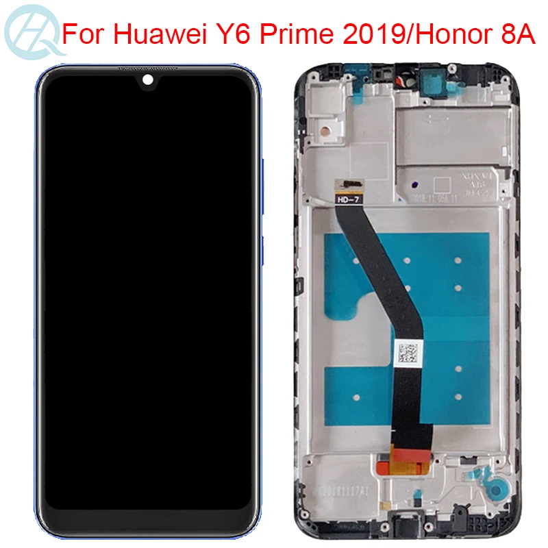 Honor 8A LCD dla Huawei Y6 Pro wyświetlacz 2019 z ramką 6.09 \