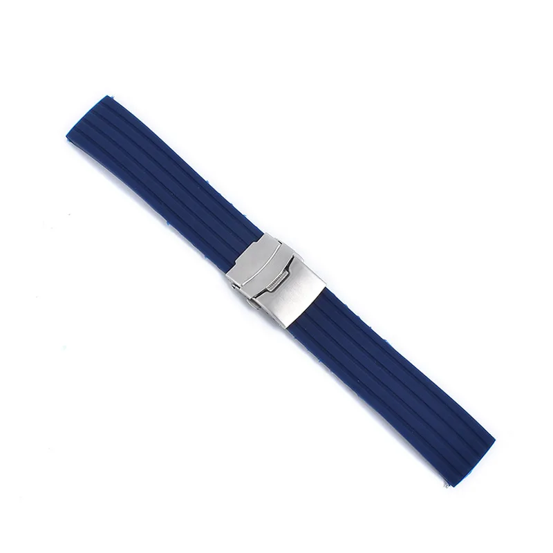 18mm 20mm 22mm 24mm Quick Release Korn Silikon Uhrenarmband für Universal Uhrenarmband Sport Wasserdichtes Gummi-Uhrenarmband – Detail 18
