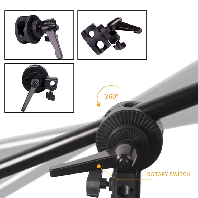 Photo Studio Kit Tripod Light Stand Cross Arm With Weight Bag Photo Studio Accessories Extension Rod 53 -133CM Backdrop Stand