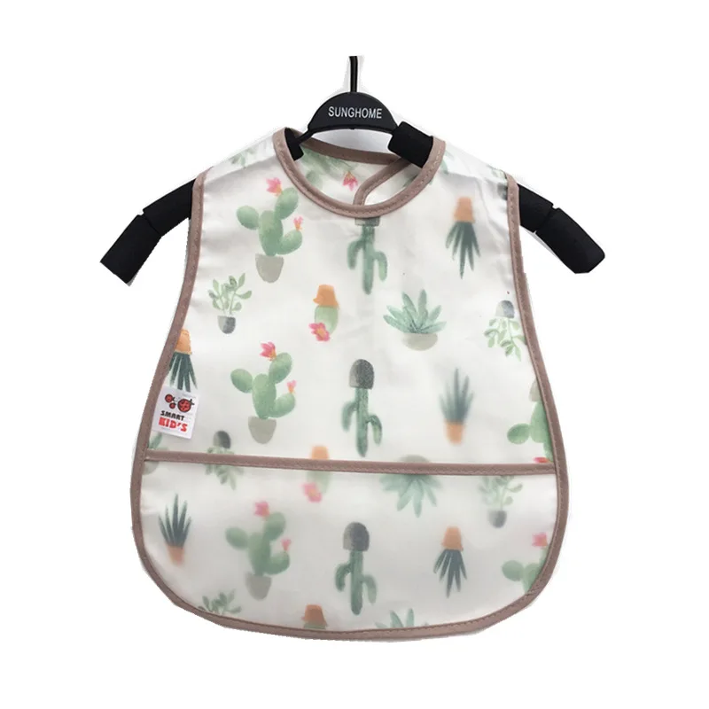 High Quality Adjustable Baby EVA Bibs Cartoon Cotton Child Waterproof Lunch Feeding Bibs For Kids Girls Boys Feed Accessories