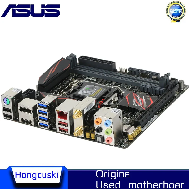 Imagem -04 - Usado Mini-itx Itx para Asus Z170i Pro Gaming Original M.2 Nvme 6th Placa-mãe Soquete Lga1151 Ddr4 Z170 Placa-mãe de Mesa