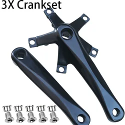 Road Bike Crankset 170mm Triple Square Taper Crank Set 130BCD With Bolt For Single Speed 1X Fixed Gear Crank Bicycle Part