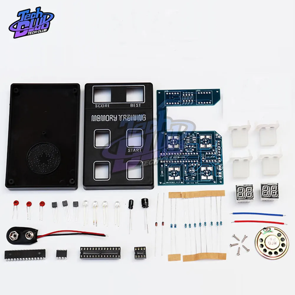 DC 9V Memory Training Game Machine Making Kit Funny LED Electronic Kit Memory Training DIY Kit Puzzle Game Kit Gift