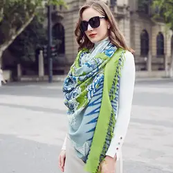 Wool Women Scarves Stoles Elegant Carf Warm Shawl Bandana Scarf Luxury Brand Muslim Hijab Beach Blanket Foulard 2019