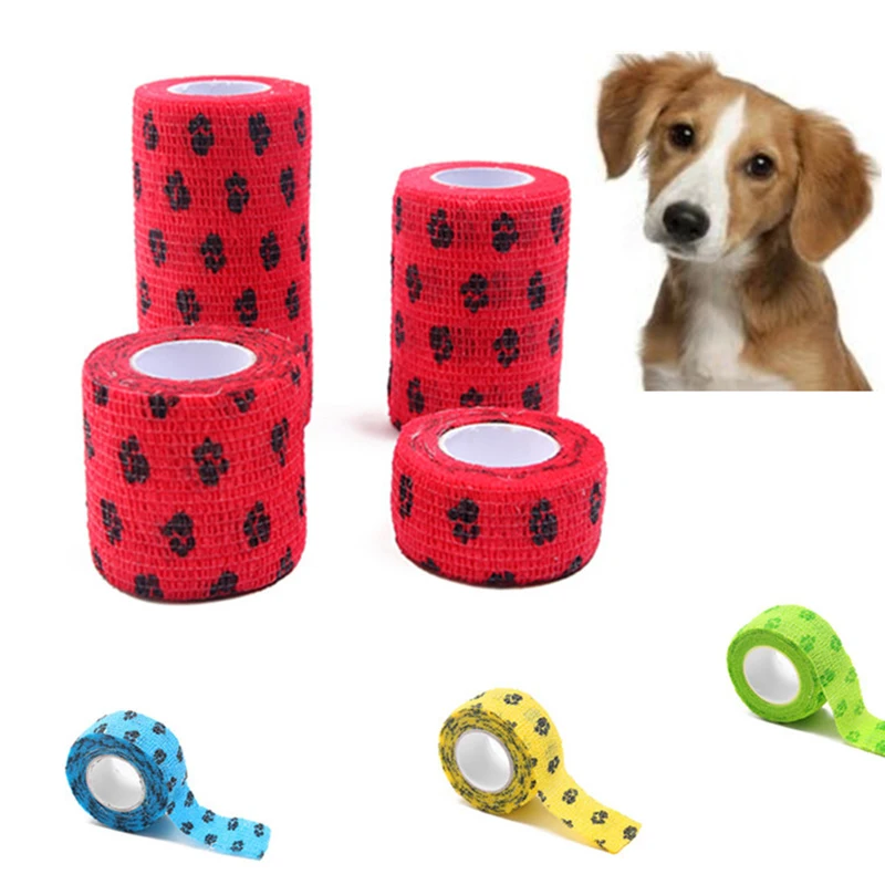 2Pcs Waterproof Medical Therapy Self Adhesive Bandage Muscle Tape Finger Joints Wrap First Aid Kit Pet Elastic Bandage 2.5-10cm