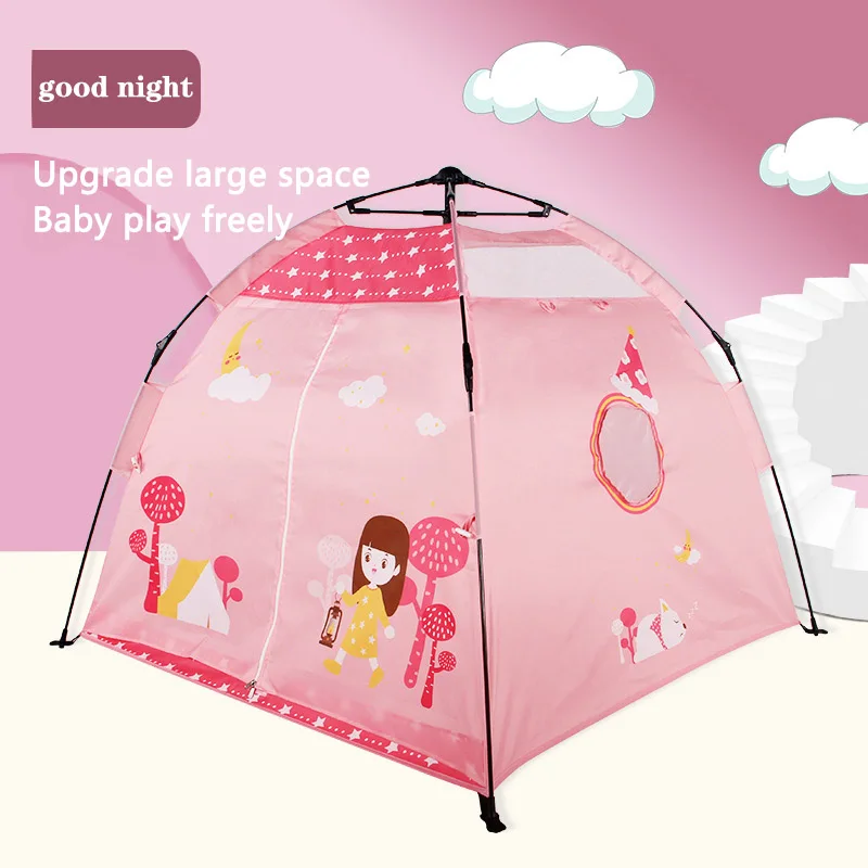 Children Portable Foldable Sun Protection Travel Tent Kids Play House Game Tent Toys Household Playpen with Balls Quick Install